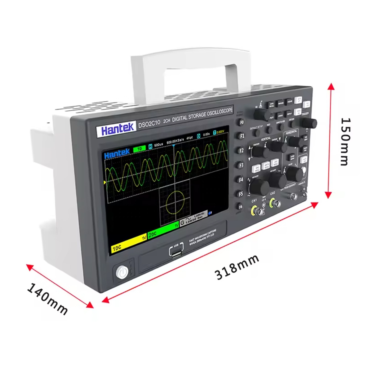 DSO2C10 DSO2C15 DSO2C10 2-Kana – Digital Storage Oscilloscope 100Mhz Bewertung und Preis