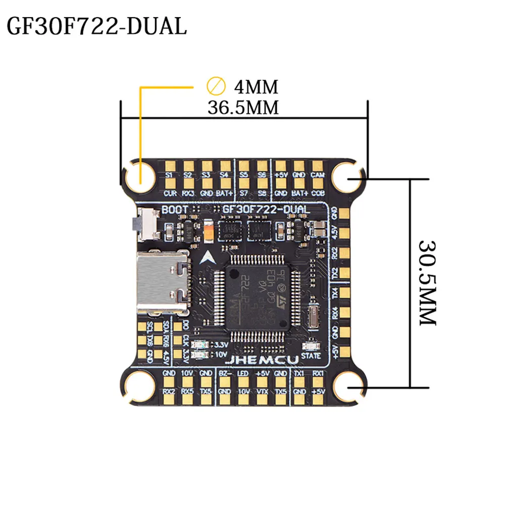 Jhemcu F7 Stack F722 Dual Flig – Fpv Flight Controller F7 Stack 60A Bewertung und Preis