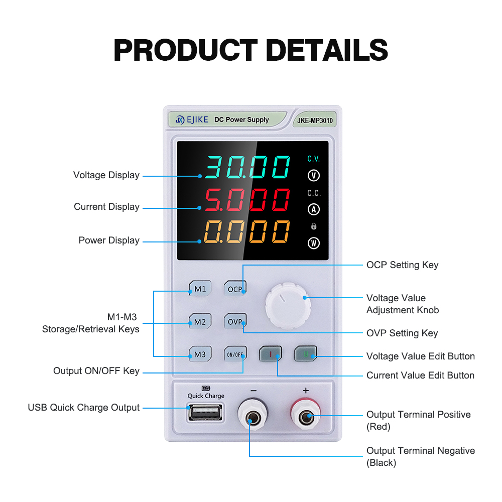 EJIKE DC-Netzteil 300W Program – Programmable Dc Power Supply 30V 10A Bewertung und Preis